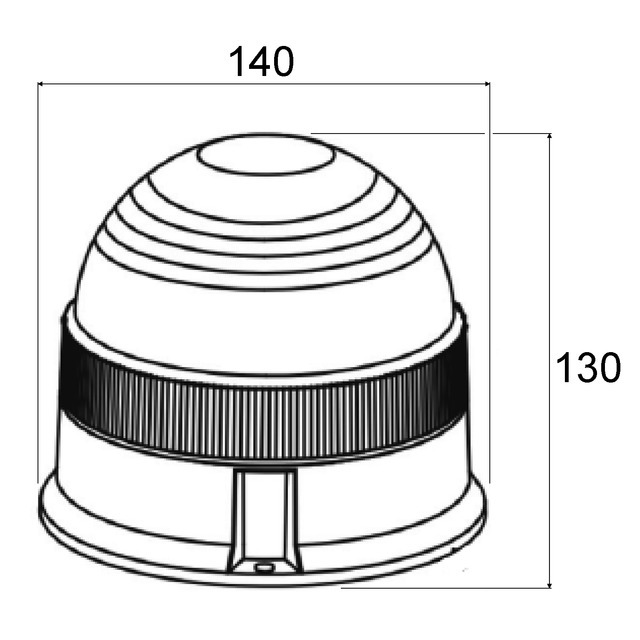 Gyrophare LED Embase Plate 3 VIS 12/24V R65 Techni-power référence fournisseur 1207138